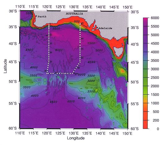 SE Indian Ocean topography
